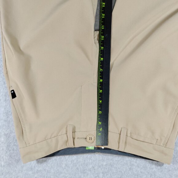 QuickSilver Amphibian Shorts Size 27 Beige Tan 10in Inseam Stretch Beach Board - Picture 9 of 13